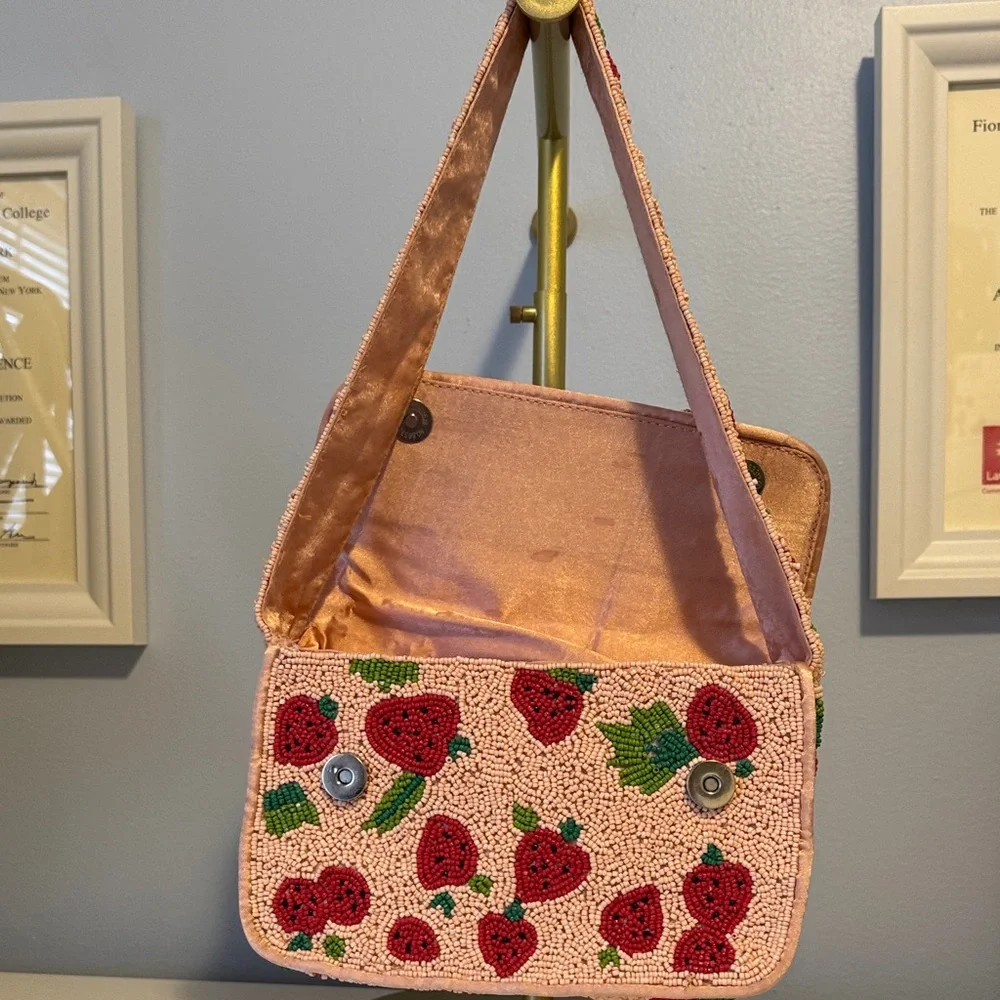 Sincerely Jules Pink Strawberry Shoulder Bag - Picture 3 of 5